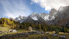 Landscapes nature Mountains clouds forests skyscapes
