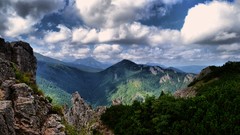 Landscapes nature Mountains clouds geology