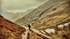 Landscapes nature Mountains clouds hills