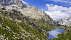 Landscapes nature Mountains clouds lakes
