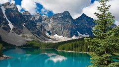 Landscapes nature Mountains clouds lakes forests