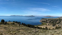 Landscapes nature Mountains clouds lakes peru bolivia lake 