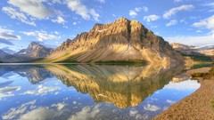 Landscapes nature Mountains clouds lakes reflections