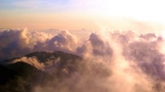 Landscapes nature Mountains clouds mist skies