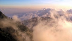 Landscapes nature Mountains clouds mist skies skylines