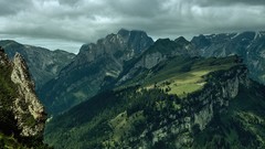 Landscapes nature Mountains clouds natural scenery