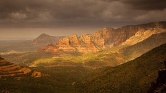 Landscapes nature Mountains clouds Plants day Arizona cliffs 
