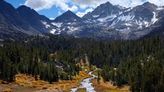 Landscapes nature Mountains clouds rivers