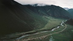 Landscapes nature Mountains clouds rivers