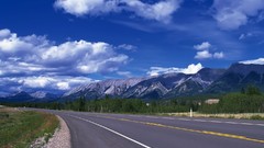Landscapes nature Mountains clouds roads