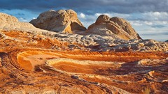 Landscapes nature Mountains clouds rock formations
