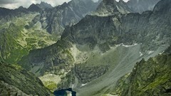 Landscapes nature Mountains clouds rocks