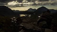 Landscapes nature Mountains clouds Scotland United Kingdom rocks