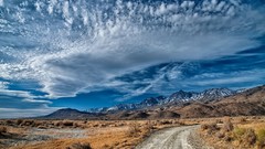 Landscapes nature Mountains clouds skies