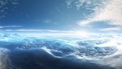 Landscapes nature Mountains clouds skylines