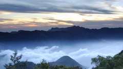 Landscapes nature Mountains clouds Taiwan