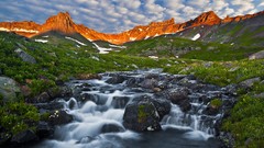 Landscapes nature Mountains dawn ice Colorado