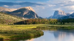 Landscapes nature Mountains forests