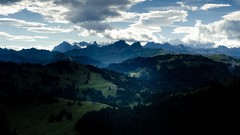 Landscapes nature Mountains Green forests valleys