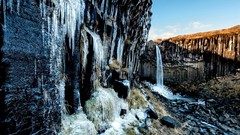 Landscapes nature Mountains ice