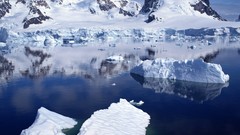 Landscapes nature Mountains icebergs