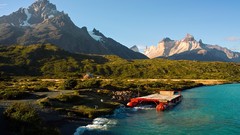 Landscapes nature Mountains lakes chile Torres Paine