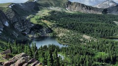 Landscapes nature Mountains lakes lake shore