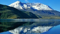 Landscapes nature Mountains lakes reflections