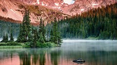 Landscapes nature Mountains lakes reflections forests