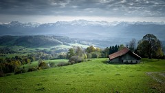 Landscapes nature Mountains land cottage