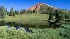 Landscapes nature Mountains mount Tarn Alpine Washington