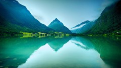 Landscapes nature Mountains ocean cloud see HDR Photography