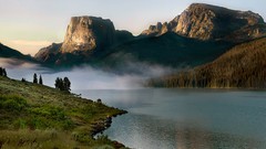 Landscapes nature Mountains ocean cloud see HDR Photography