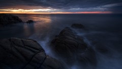 Landscapes nature Mountains ocean cloud see HDR Photography