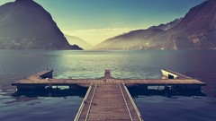 Landscapes nature Mountains piers