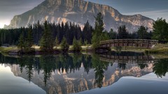 Landscapes nature Mountains reflections