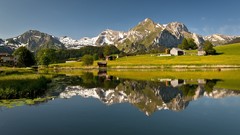 Landscapes nature Mountains reflections
