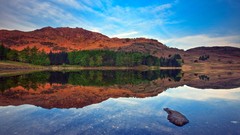 Landscapes nature Mountains reflections