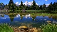 Landscapes nature Mountains reflections