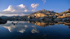 Landscapes nature Mountains reflections