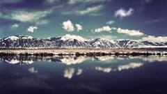 Landscapes nature Mountains reflections dreamy