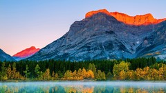 Landscapes nature Mountains reflections mount forests