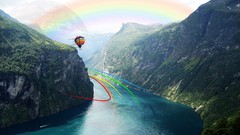 Landscapes nature Mountains rivers Photo manipulation valleys 