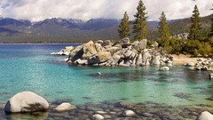Landscapes nature Mountains rocks lakes Lake Tahoe