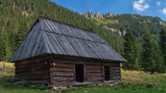 Landscapes nature Mountains shack