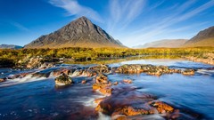 Landscapes nature Mountains sky Scotland rocks natural scenery