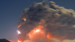 Landscapes nature Mountains smoke eruption Volcanoes national 