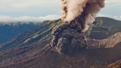 Landscapes nature Mountains smoke Volcanoes