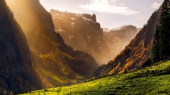 Landscapes nature Mountains sunlight