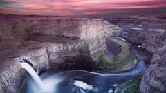 Landscapes nature Mountains Washington waterfalls